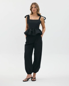 Spodnie baloon z bawełny